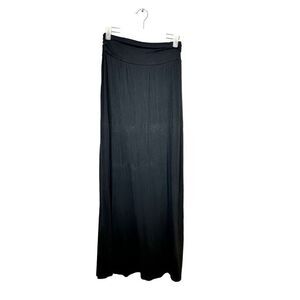 H&M Charcoal Pull-On Style Flowy Maxi Skirt Black XS